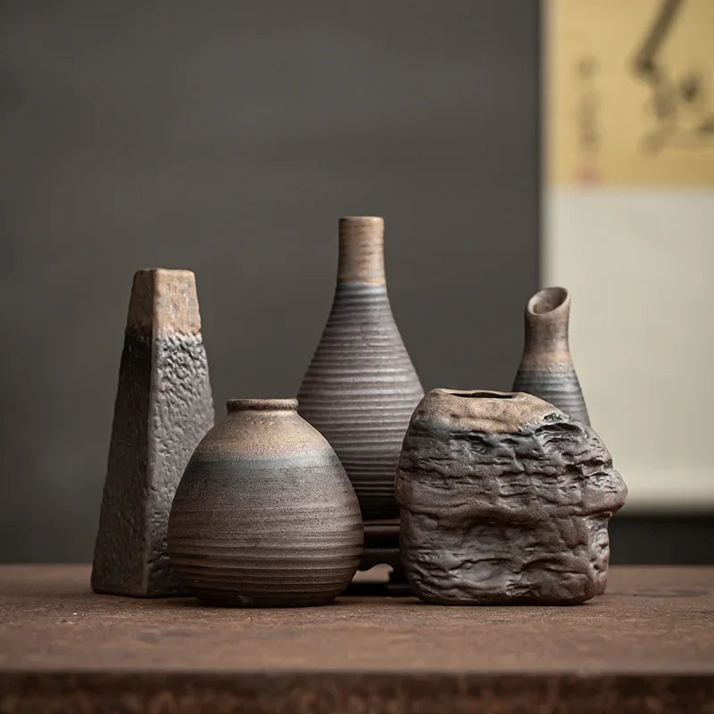 Creative Handmade Antique Ceramic Vases Modern Minimalist Ceramic Decorative Handicrafts | 0