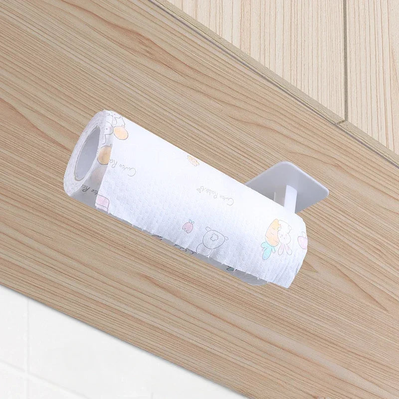 1/2pcs Adhesive Toilet Roll Paper Holder Organizer Wall Mount Storage Stand Kitchen Bathroom No Drill Tissue Towel Dispenser | 1