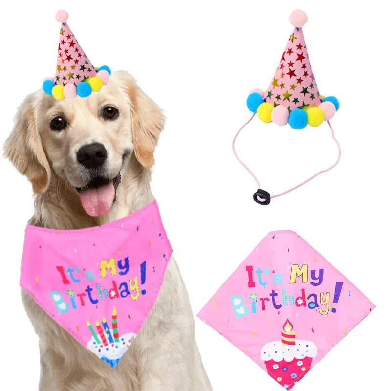 Pet Birthday Party Set Balloon Bandana Hat Bowtie Slogan Supplies for Celebrating Dog Products Supplies All for Pets Cats Party | 3