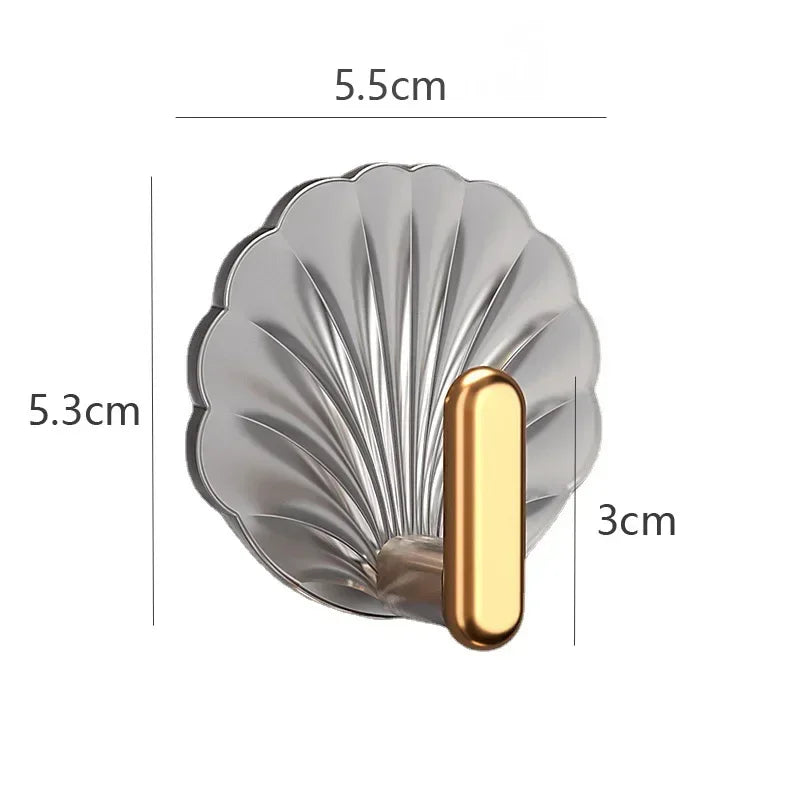 4/2/1pcs Luxury Punch-Free Wall Hooks Strong Sticky Coat Hanger Rack Clothes Towel Bag Key Kitchen Door Organizer Easy Install | 4