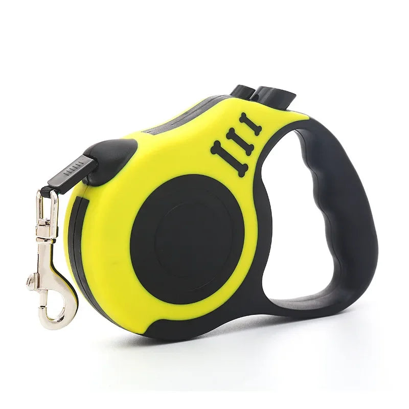 3M/5M Retractable Dog Leash Automatic Flexible Dog Puppy Cat Traction Rope Belt Dog Leash for Small Medium Dogs Pet Products | Color:Yellow