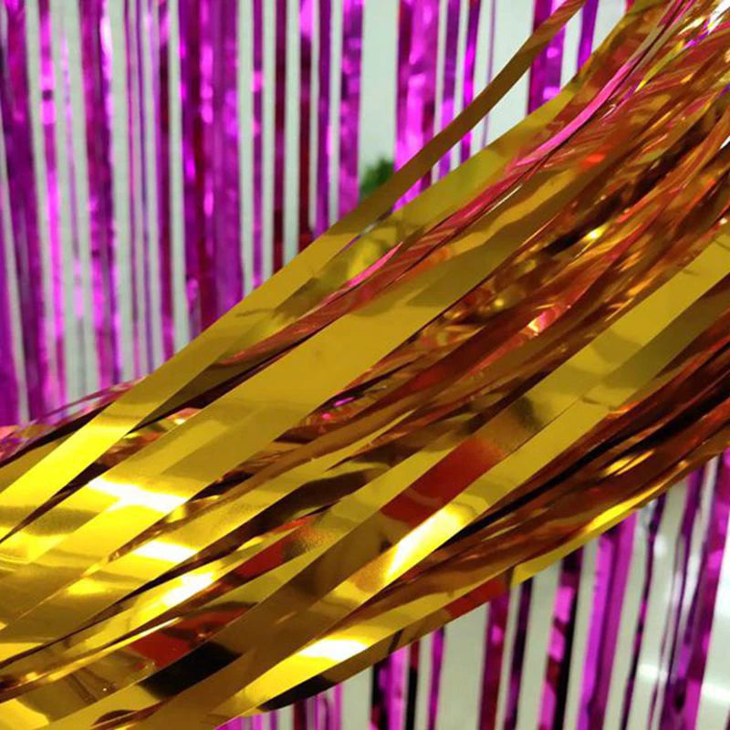 2/3M Party Background Wedding Decoration Foil Fringe Curtain Sequin Bachelorette Photo Backdrop Wall Curtain Birthday BabyShower | 4