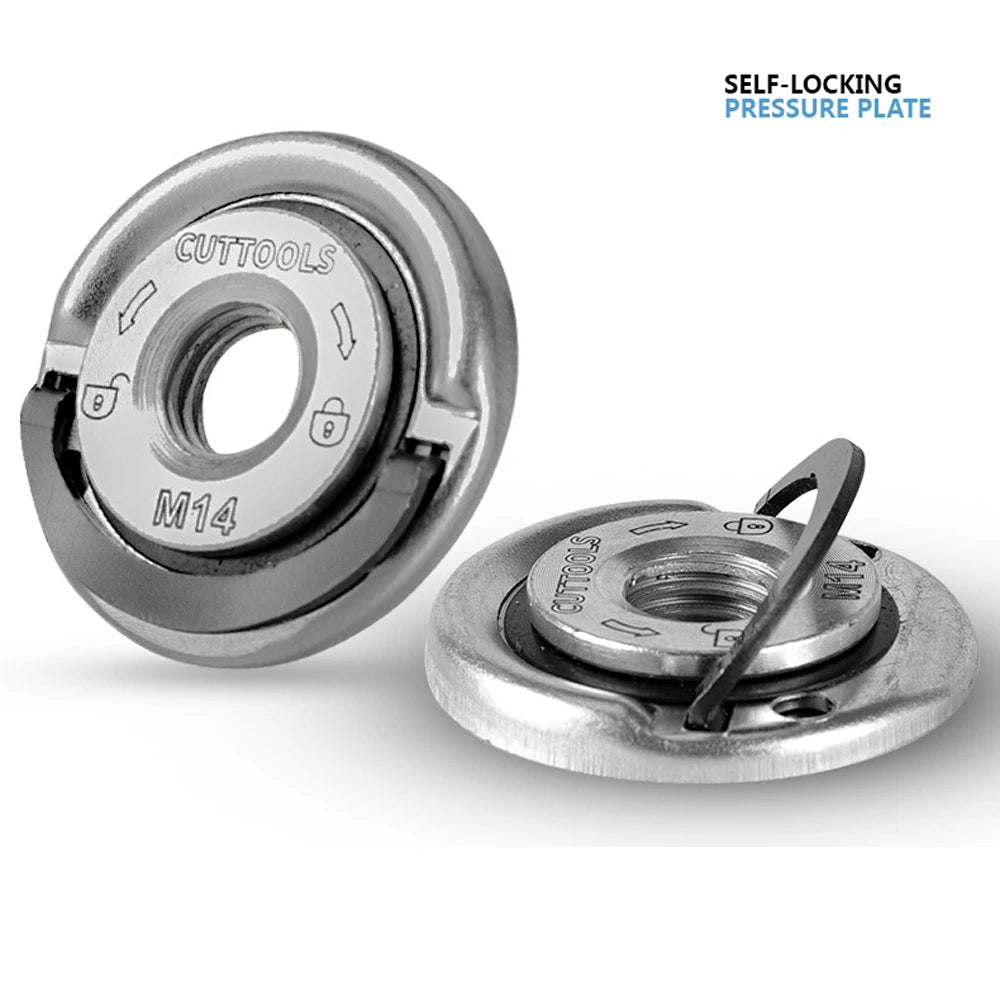 M14 Angle Grinder Quick Release Self-Locking Grinder Pressing Plate Flange Nut Power Chuck for Replacement/Fixing Cutting Discs | 0