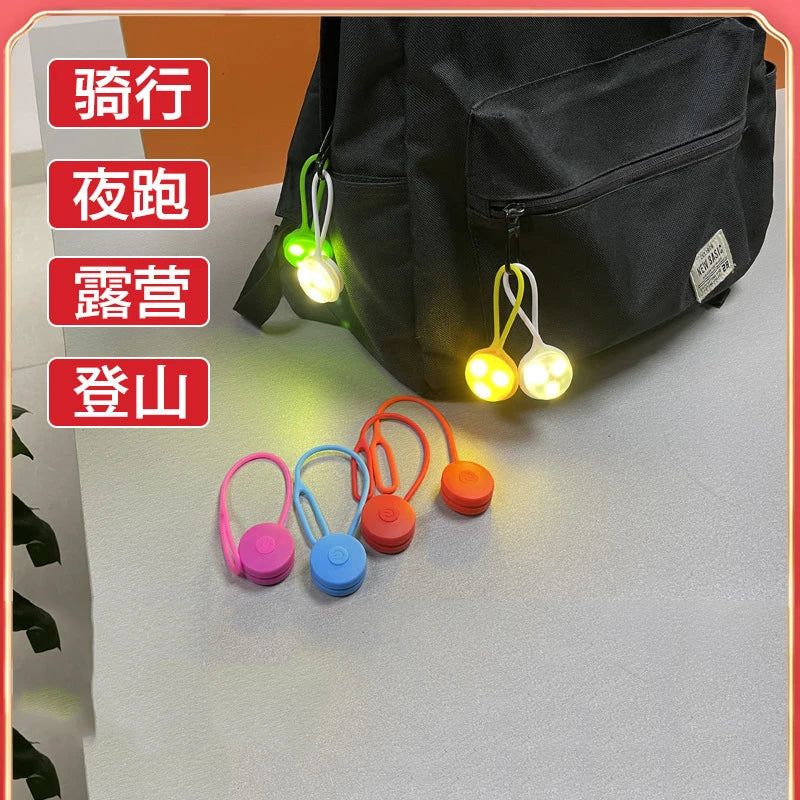 Outdoor Backpack Lights Silicone LED Night Running Warning Light Camping Riding Wind Rope Light Travel Equipment Tool Safety | 0