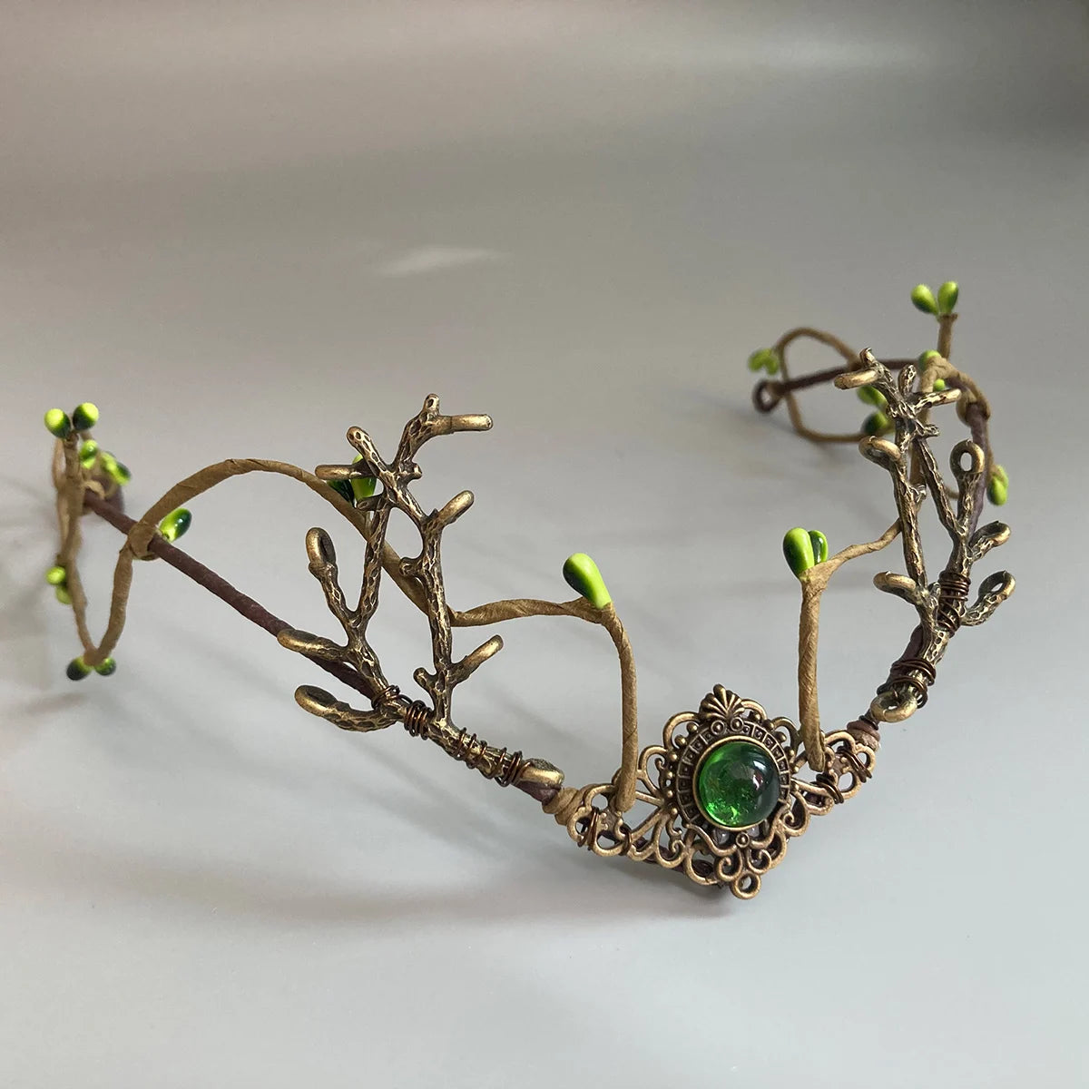 Elf Crown  Minimalist Woodland Tiara Deer Antlers Elven Headpiece Festival Boho Wedding Bride Fairy Costume Circlet Renaissance | Color:ELF69