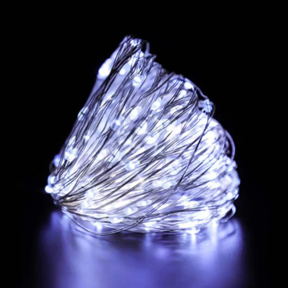 Led Copper Wire Fairy Lights Waterproof LED String Lights Battery Operated  DIY Wedding Party Christmas Decoration Garland | Emitting Color:White