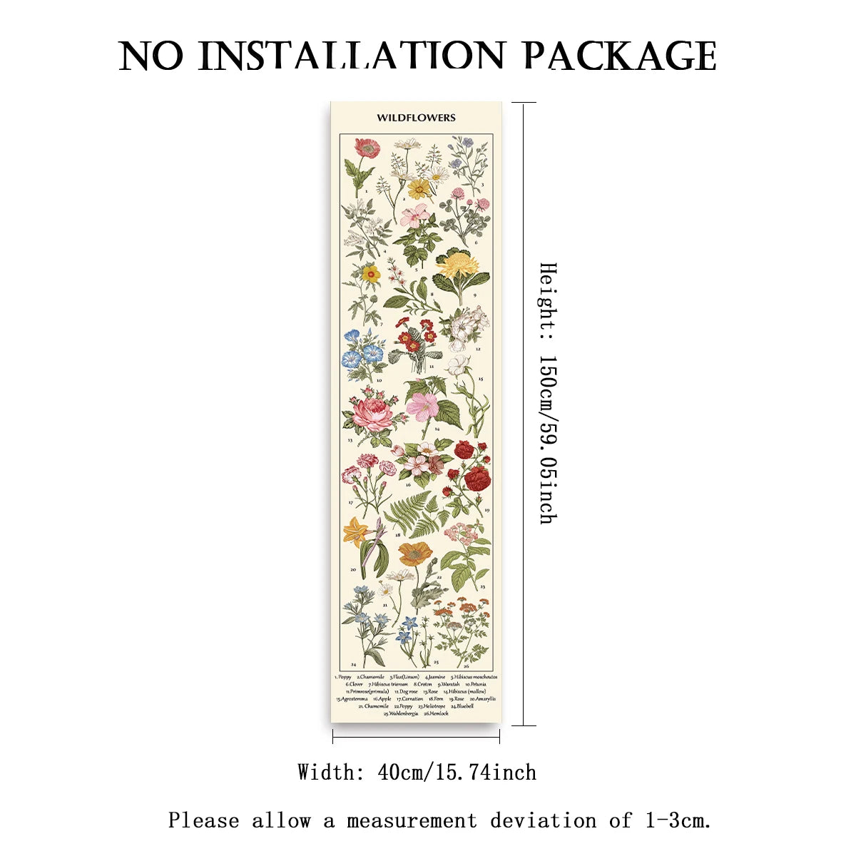 Floral & Plants Chart Vertical Tapestry Mushrooms Wall Hanging Reference llustrative Botanical Art Tapestry Flowers Home Decor | Color:GHYX(231)