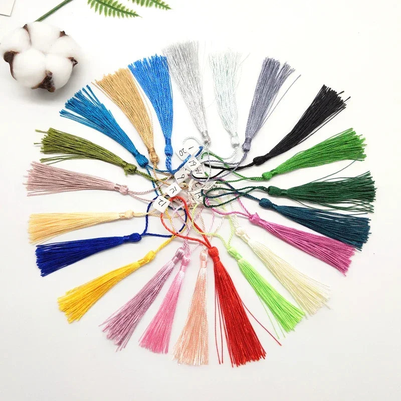 100pcs/lot 13cm Tassel Silk Fringe Silky Floss Bookmark Tassels Mini Tassels For DIY Craft Jewelry Making Souvenir Bookmarks | 2