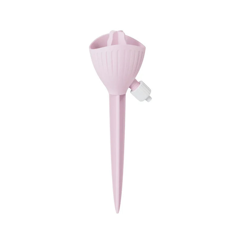 New Flower Watering Device Dripper Automatic Watering Adjustable Flow Rate Watering Flower Irrigator Water Seepage Device | Color:Pink
