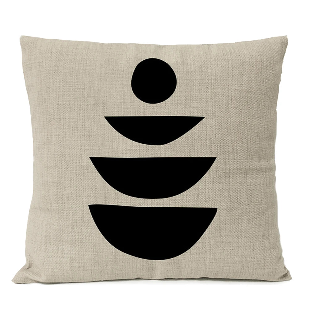 Simple Black Geometric Pillows Boho Leaves Throw Pillow Cover Bohemia Floral Cushion Home Decoration Decorative Sofa Pillow Case | Color:15