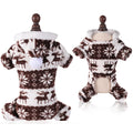 Dog Xmas Costumes Pet Elk Clothes Dog Cat Warm Christmas Coat For Small Large Dogs Cats Sweater Xmas Gifts For Pet Lovers | Color:Brown