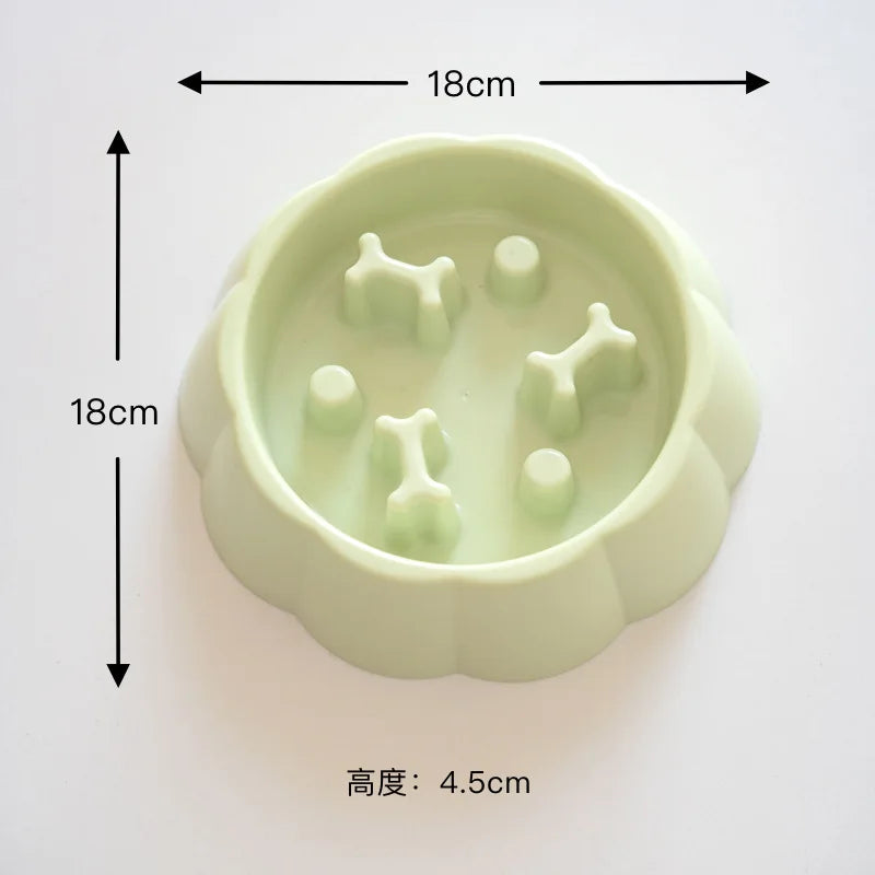 Pet supplies Color Slow Feeder Cat Bowl Anti-choking Plastic Dog Puzzle Food Bowl, Dog Water Basin For Anxiety Relief | Color:Image color-8