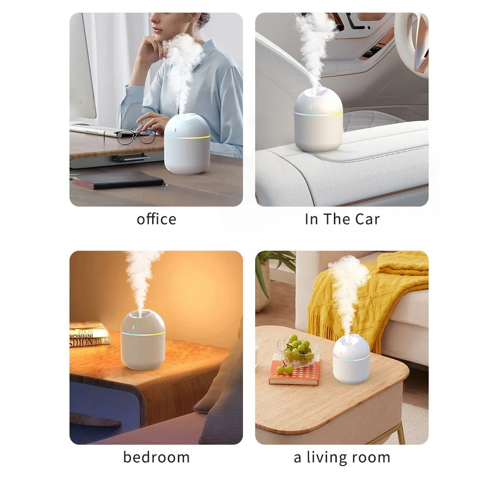 270ML Air Humidifier Cool Mist Aroma Diffuser LED Night Light  power-off protect USB Humidificador For Home Office | 3