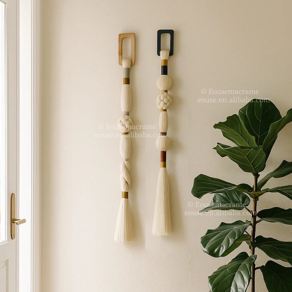 Boho Chic Art Decor Rope Knot Thick Polyester Luxury Woven Wall Hanging Decor For Wedding Or Living Room | 2