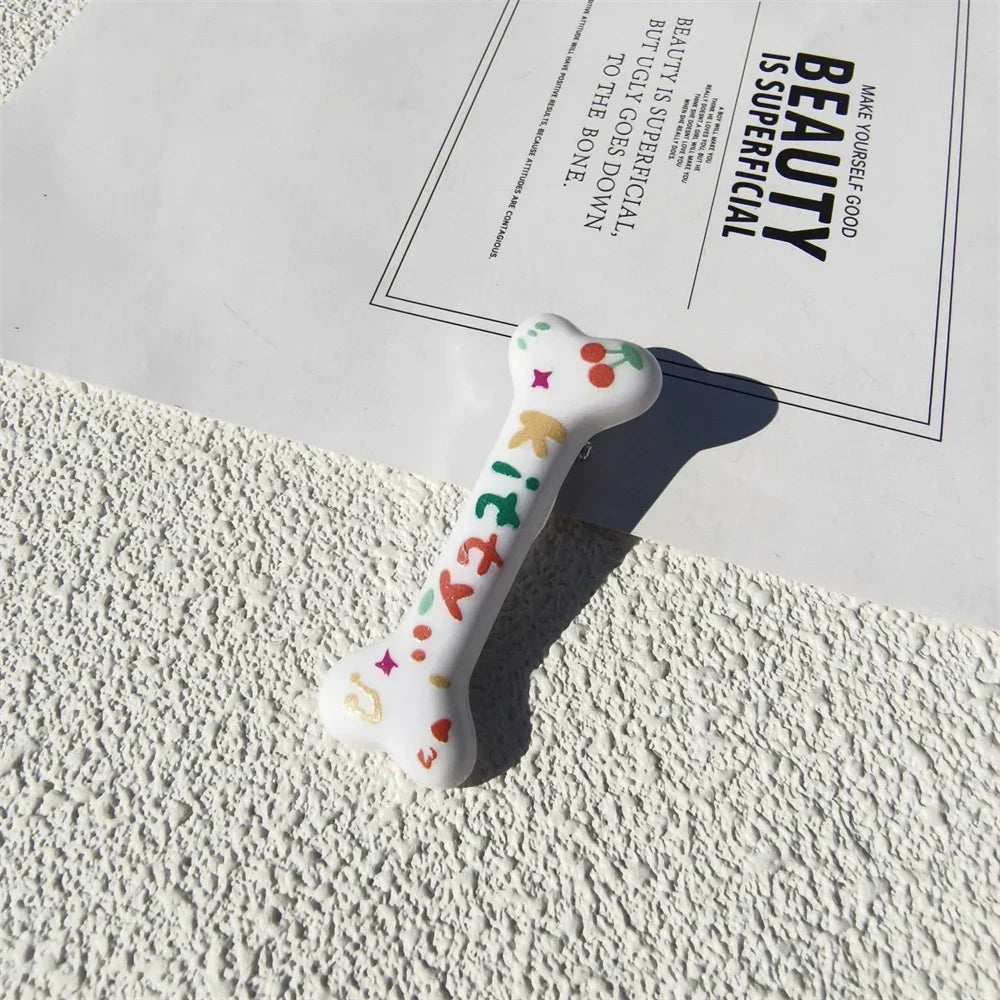 Charm Dog Hair Band Pet Dog Bone Design Fashion Hair Decoration Barrettes Hairpin Headwear Hair Clips Cat Supplies | Color:2