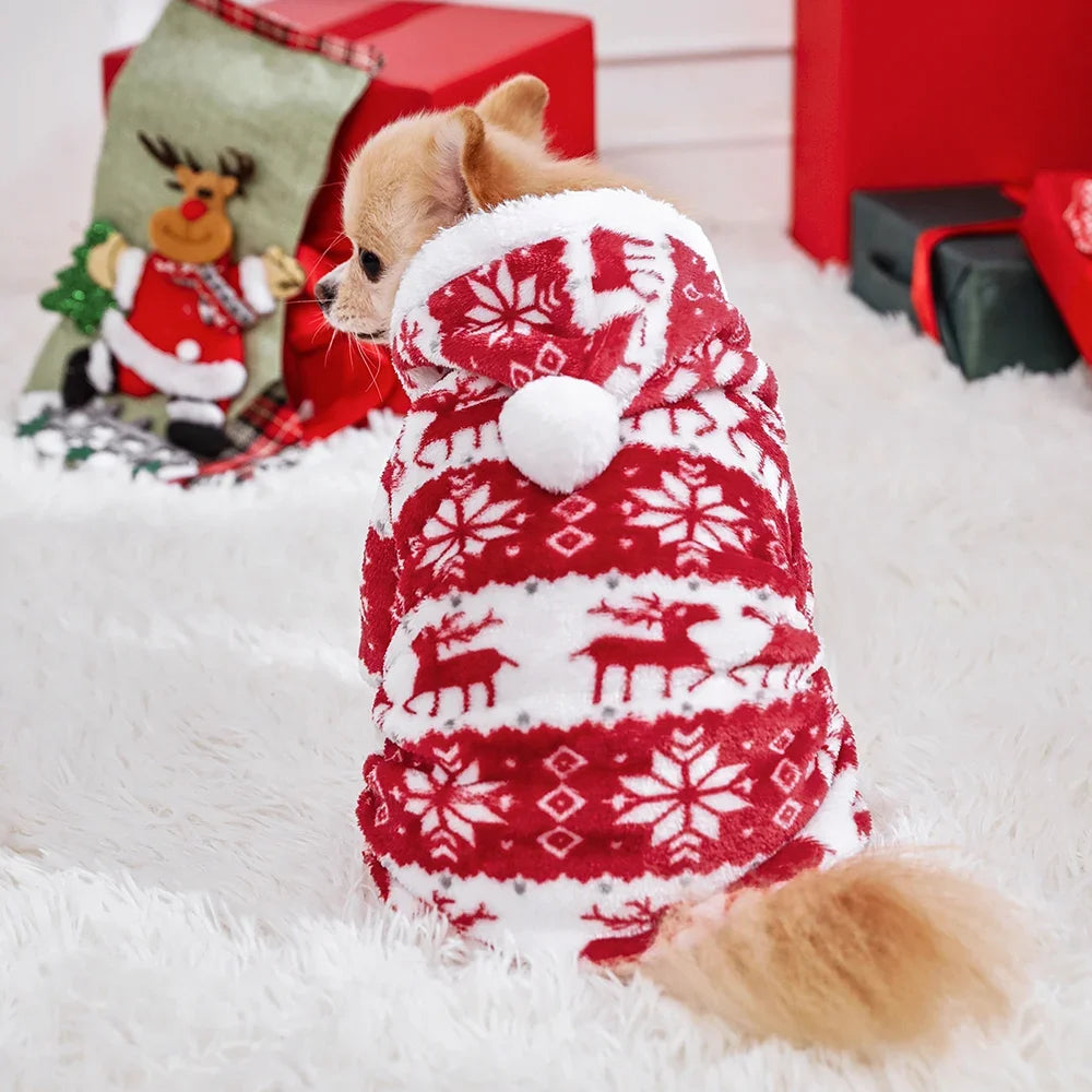 Dog Xmas Costumes Pet Elk Clothes Dog Cat Warm Christmas Coat For Small Large Dogs Cats Sweater Xmas Gifts For Pet Lovers | 3