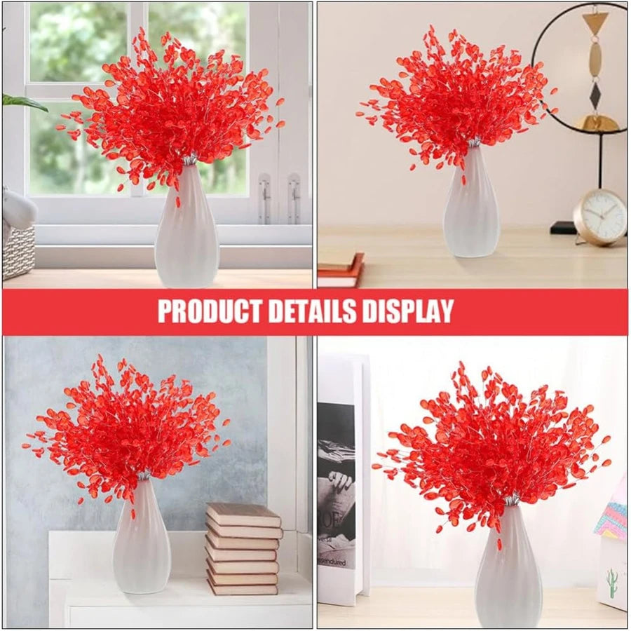 Artificial Flower Acrylic Water Droplet Handmade Valentine's Day Room Decor Wedding Bridal Bouquet Wreath Hairpin DIY Gift Candy | 5