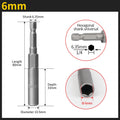 Length Deepen Impact Socket Adapter 5.5-19mm Power Nut Driver Socket Set 1/4-inch Hex Shank Screwdriver Key Head Hand Tool Set | Color:6mm
