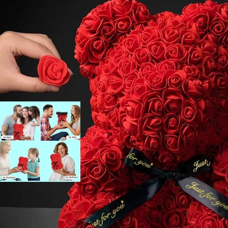 2026 New Artificial Flower Eternal Rose Teddy Bear for Mom Mother's Day Birthday Valentine's Day Anniversary Gifts & Decorations | 3