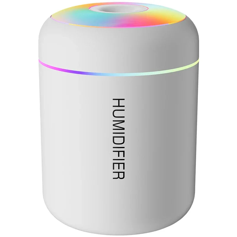 180ML Mini Air Humidifier USB Electric Aroma Diffuser Essential Oil Purifier Aromatherapy Mist Maker Lights For Car Home Bedroom | Color:WHITE
