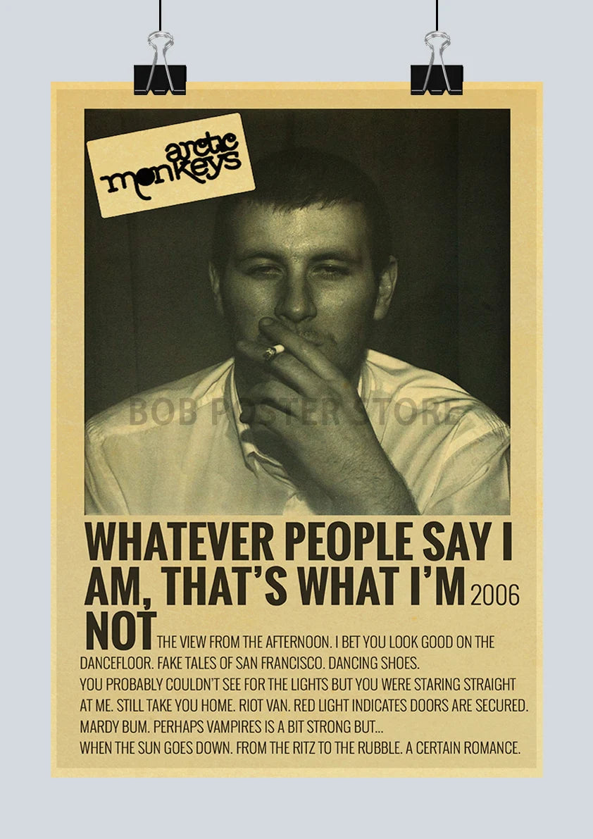 Classic Hot Singer Musician Poster Vintage Kraft Paper Decorative Collection Art Home Study Room Bar Cafe Door Gift Wall Sticker | Color:Q217-44