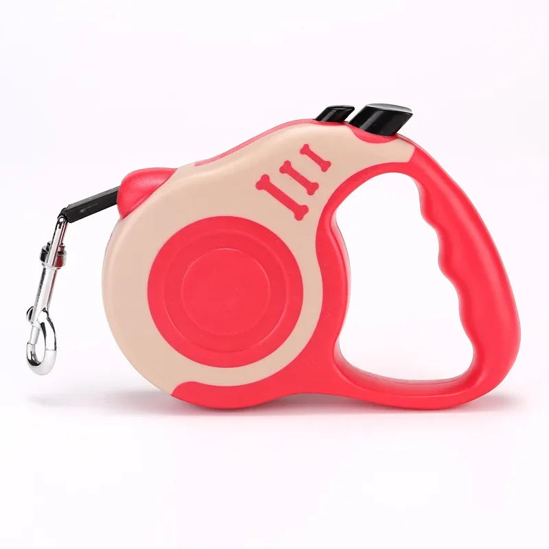3M/5M Retractable Dog Leash Automatic Flexible Dog Puppy Cat Traction Rope Belt Dog Leash for Small Medium Dogs Pet Products | Color:Watermelon Red
