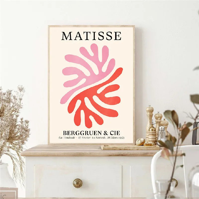 Matisse Poster Coral Leaves Flowers Abstract Plant Canvas Painting Nordic Room Wall Art Prints Picture For Hoom Decoration | 2