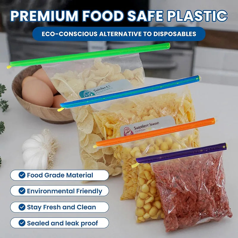 5/10pcs Food Sealing Clips Snack Bag Sealer Reusable Closure Sticks Kitchen Fresh Keeping Clamp Rod Food Saver Storege Organizer | 2