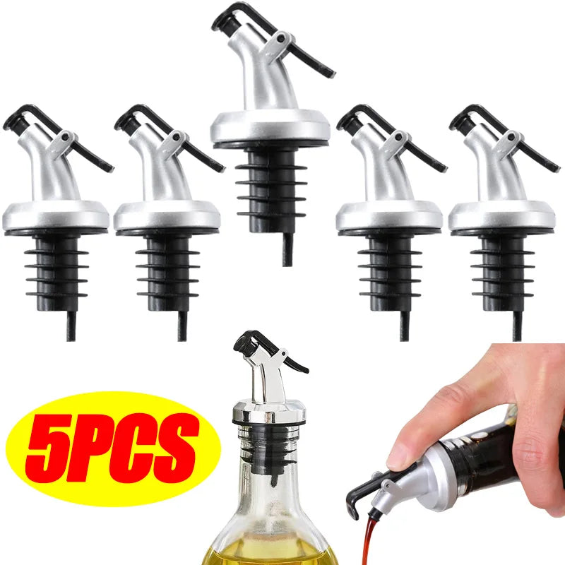 1-5PCS Oil Bottle Stopper Lock Plug Seal Leak-proof Nozzle Sprayer Oil Bottle Stopper Cap Liquor Dispenser Wine Pourer Gadgets | 0