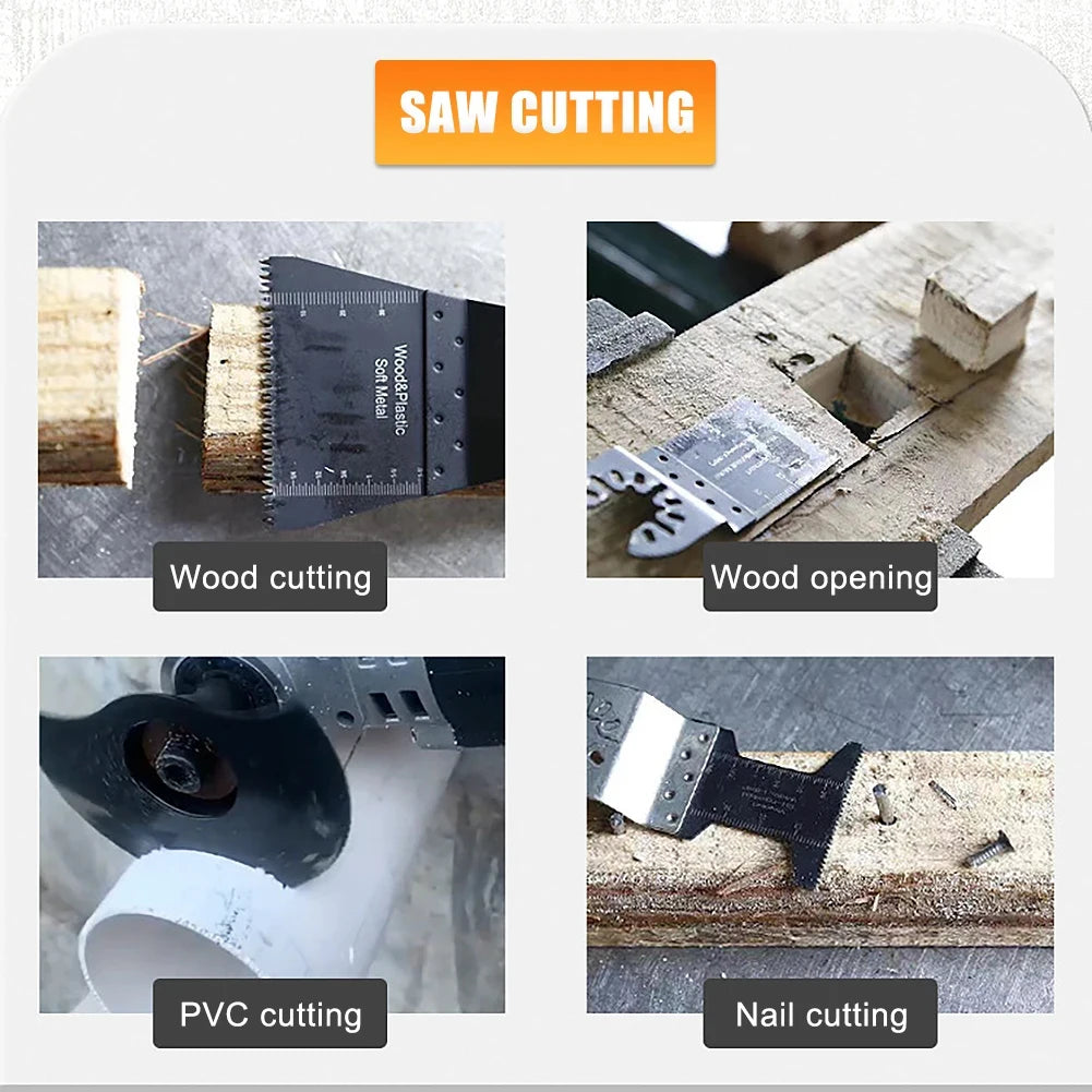 Multifunction Universal Saw Blades Set Oscillating Quick Release For Renovator Woodworking DIY Power Tool 12-108Pcs/Set | 3