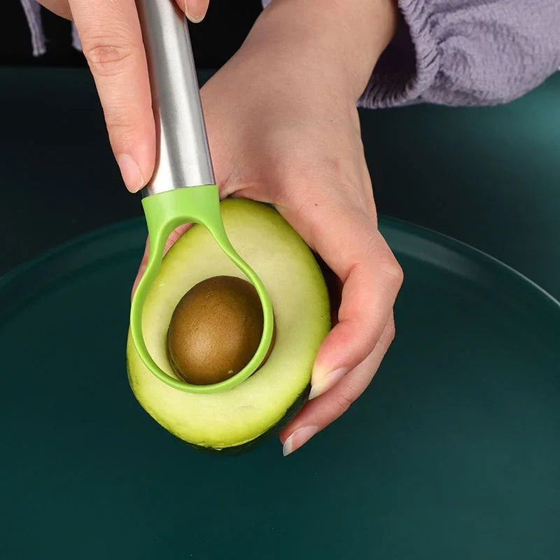 Avocado Knife Gadget Stainless Steel Cutter Kitchen Gadgets Fruit Cutting Artifact All for Kitchen and Home Dragon Fruit Slices | 1