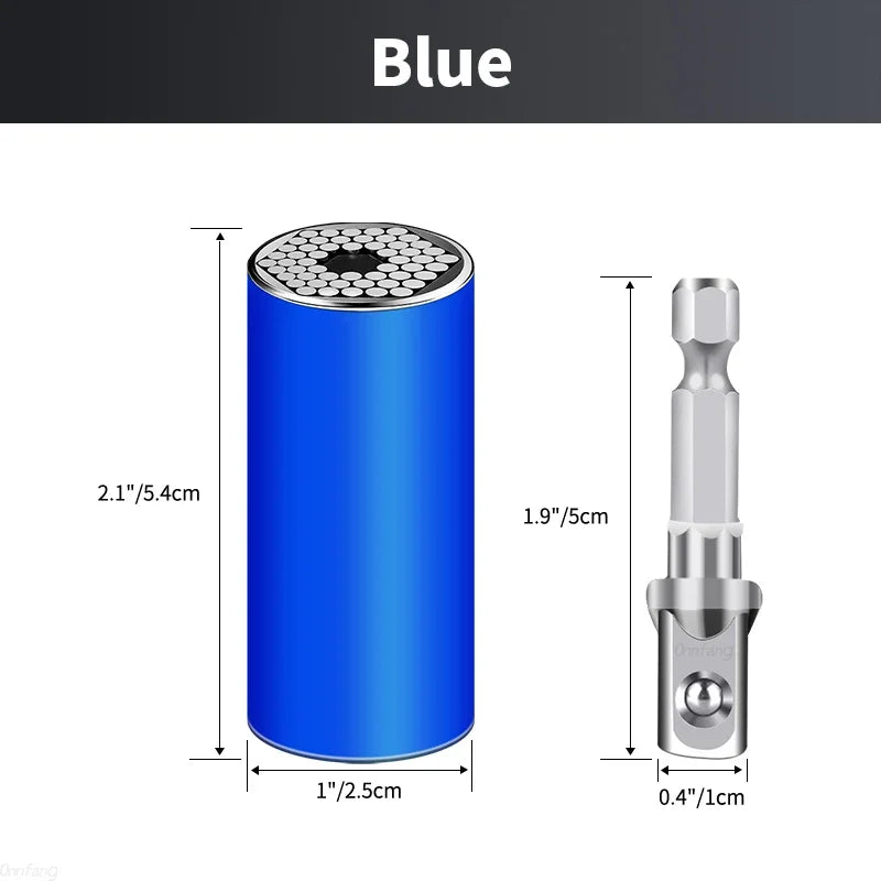 Onnfang 7-19/11-32mm Universal Ratchet Wrench Universal Socket Head, Household Socket Power/Hand Tool Wrench | Color:7-19mm BL