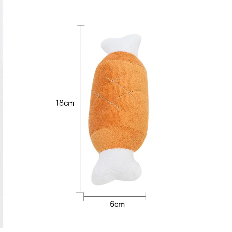 Funny Pet Dog Toys Plush Slippers Bite Chicken Leg Shoe Shape  Small And Medium-Sized Dog Outdoor Training Cat Relieve Anxiety | 4