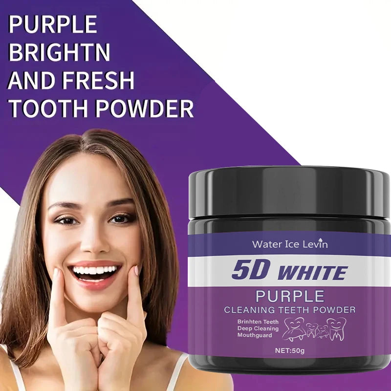 Purple Tooth Cleaning Powder - Sulfate-Free, Deep Cleaning and Polishing, Whitens Teeth in 5 Days, Portable for Daily Use and Travel | 4