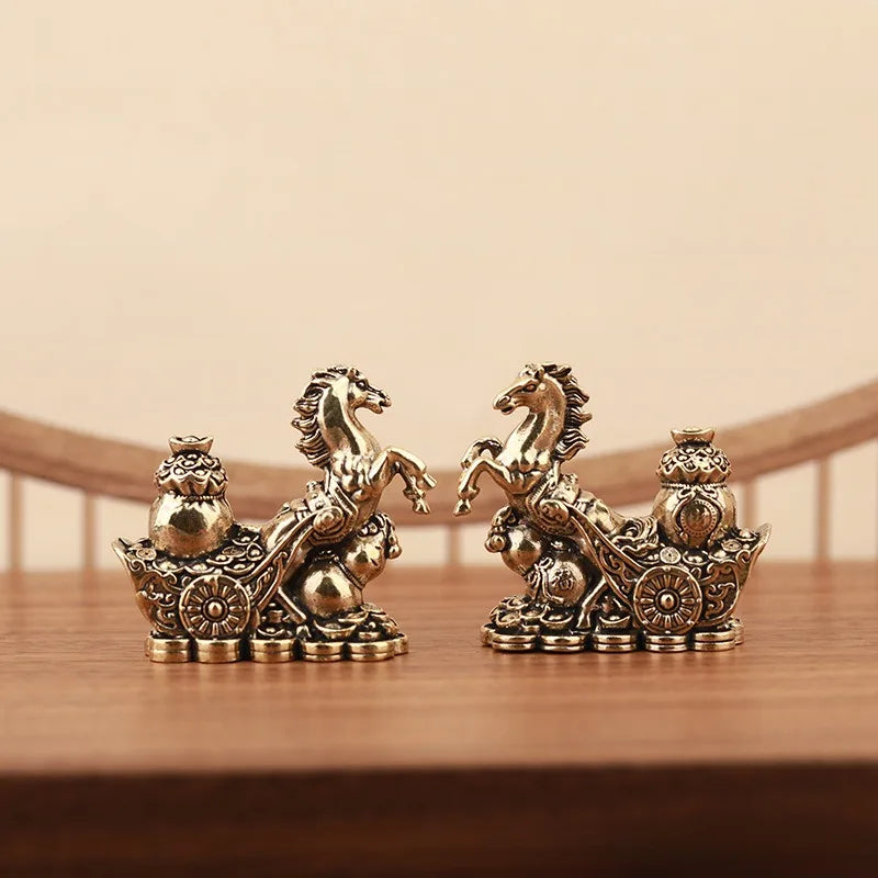 Full Copper Horse Zodiac Wealth Attracting And Protecting Home Decorations Instant Fortune And Success Ornament Chinese New Year | 0
