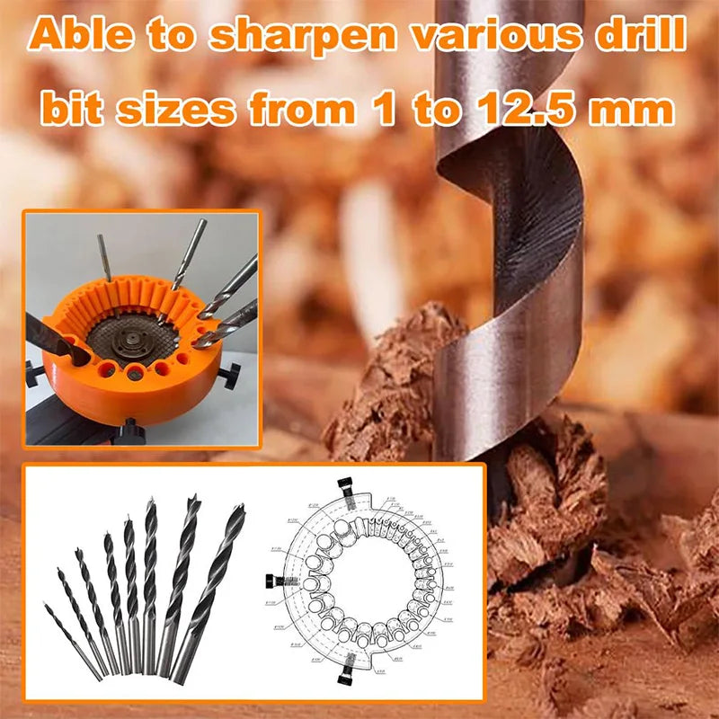 Multipurpose Drill Bit Grinding Sharpener Polishing Grinding Tool 125mm Angle Grinder Powered Tool Parts For 2-13mm Drill Bits | 2