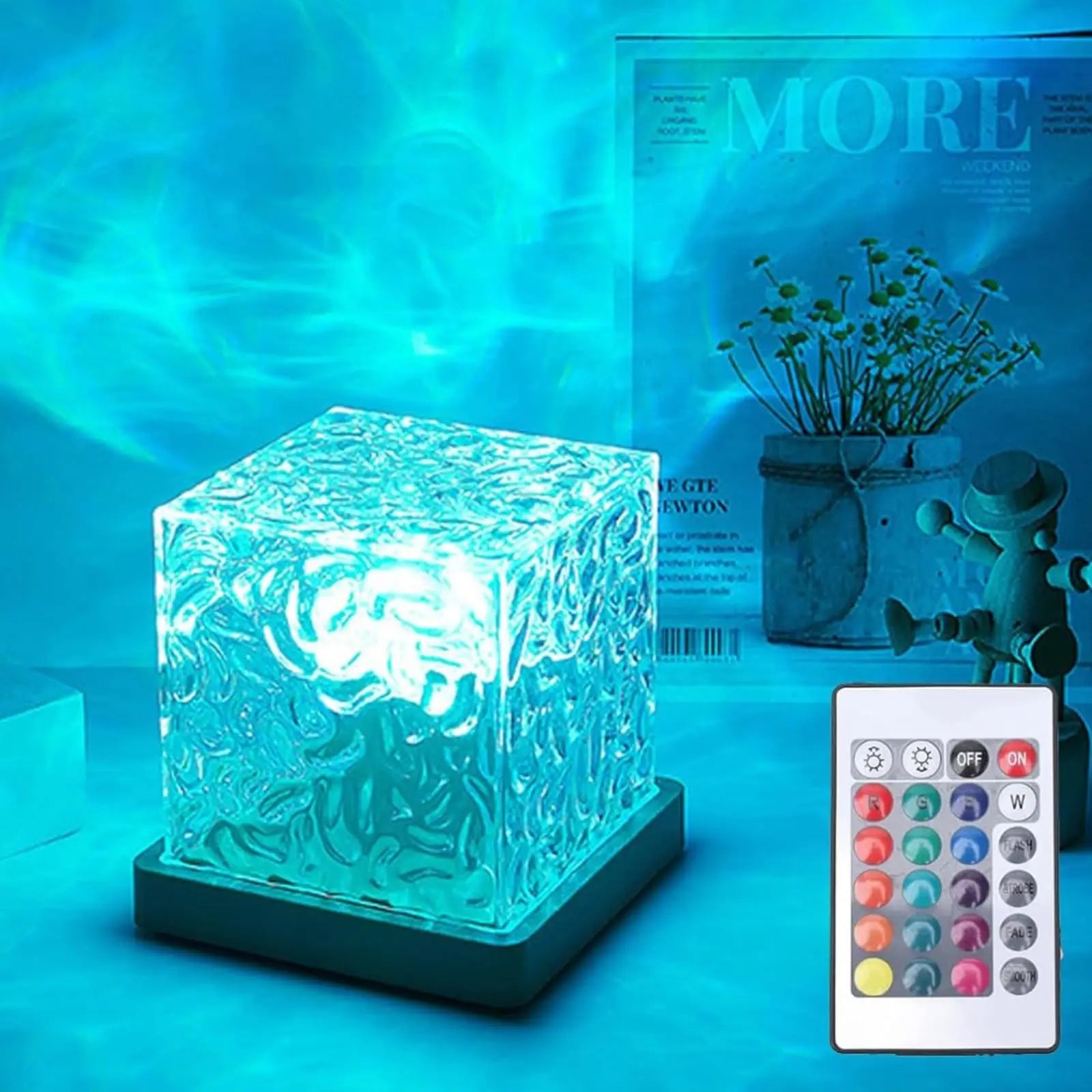 Ocean Wave Projector Light 16 Colors Midnight Aura Aurora Glow Lamp Home Office Bar Restaurant Underwater Projector Night Light | 0
