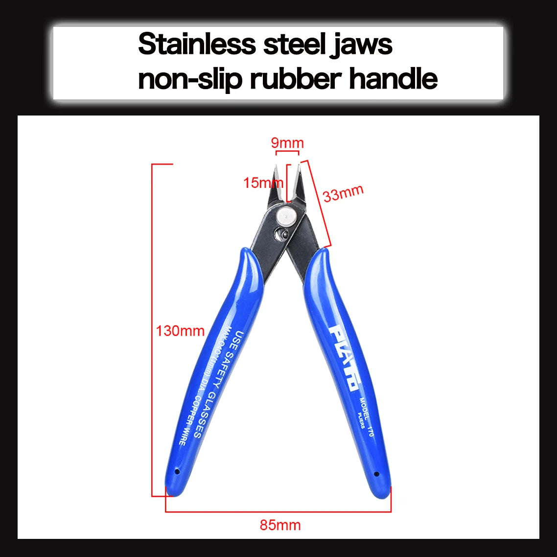 1pcs PLATO 170 Wishful Clamp DIY Electronic Diagonal Pliers Side Cutting Nippers Wire Cutter 3D printer parts | 3