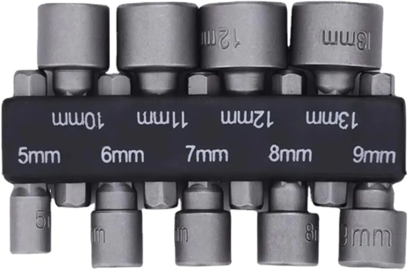 9pcs/set 5mm-13mm Hex Sockets Sleeve Nozzles Nut Driver Set Screwdriver Set Schroevendraaier Set Bits Sets Tools Socket Wrenches | 1