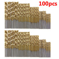 100/50Pcs Titanium Coated Drill Bits HSS High Speed Steel Set Tool Quality Power Tools 1/1.5/2/2.5/3mm | Color:100pcs Gold