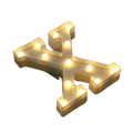 Luminous Number Lamp Alphabet Letter LED Lights Birthday Valentine's Day Wedding Party Decor 0-9 Digital A-Z Letters Night Light | Color:X