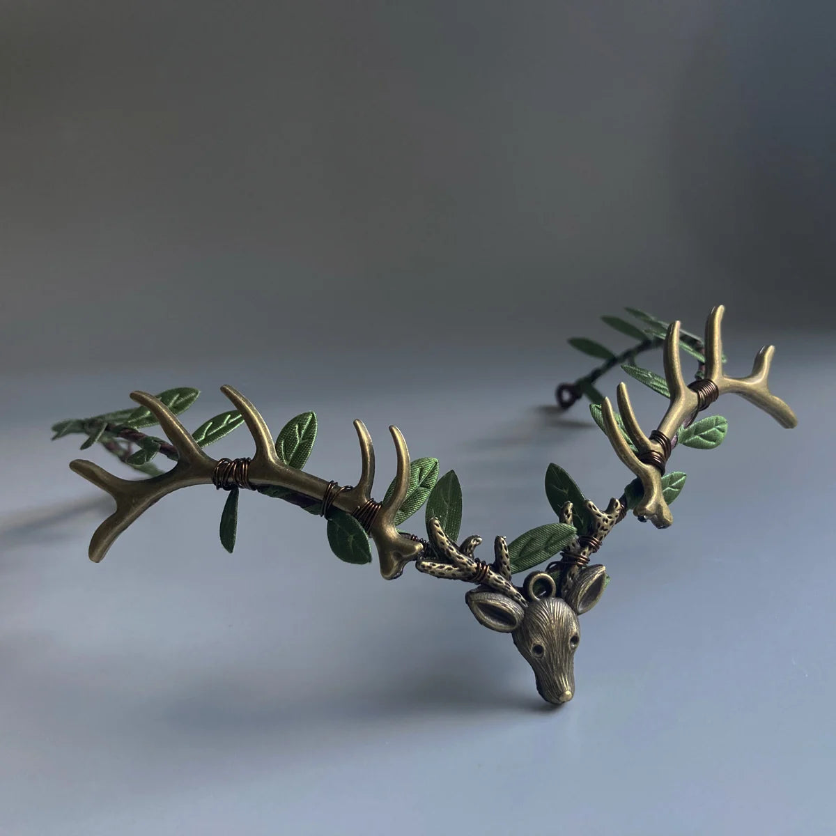 Elf Crown  Minimalist Woodland Tiara Deer Antlers Elven Headpiece Festival Boho Wedding Bride Fairy Costume Circlet Renaissance | Color:ELF47