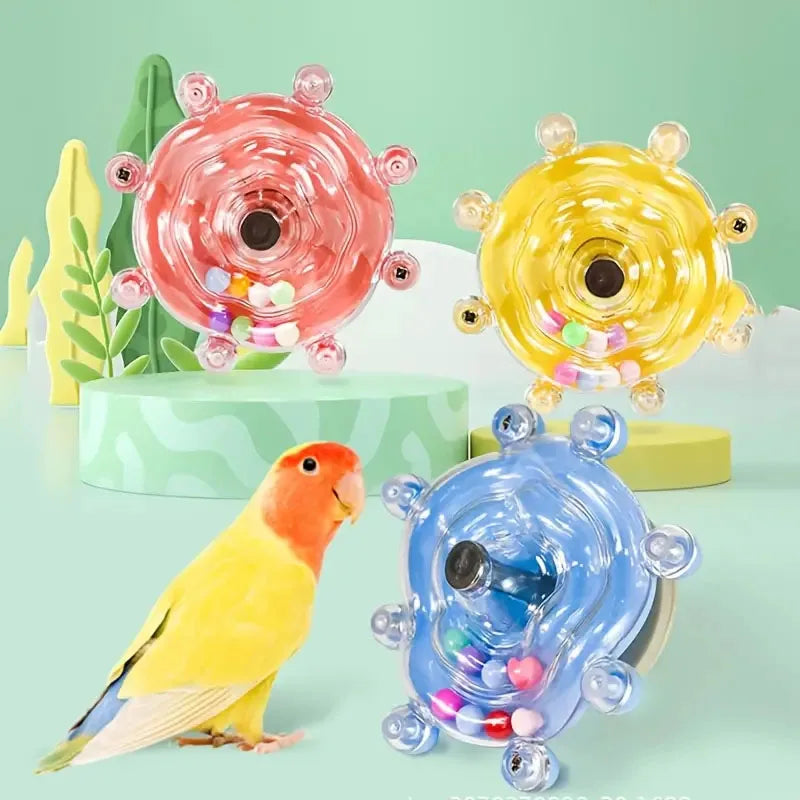 Interactive Parrot Toy Bird Cage Toy for Parrots Rotating Treat Dispenser,  for Mental Stimulation and Entertainment | 3