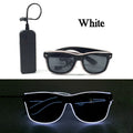 Fashion Luminous Decorative Glasses Neon Light Decoration LED Sunglasses For Nightclub DJ Dance Music Rave Costume Night | Lenses Color:Type 03