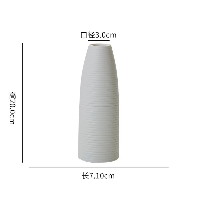 Home High-End Sensory Embryo Flower Vase Interior Decoration Ceramic Vase Artistic Decoration Desktop Flower Vase | Color:F