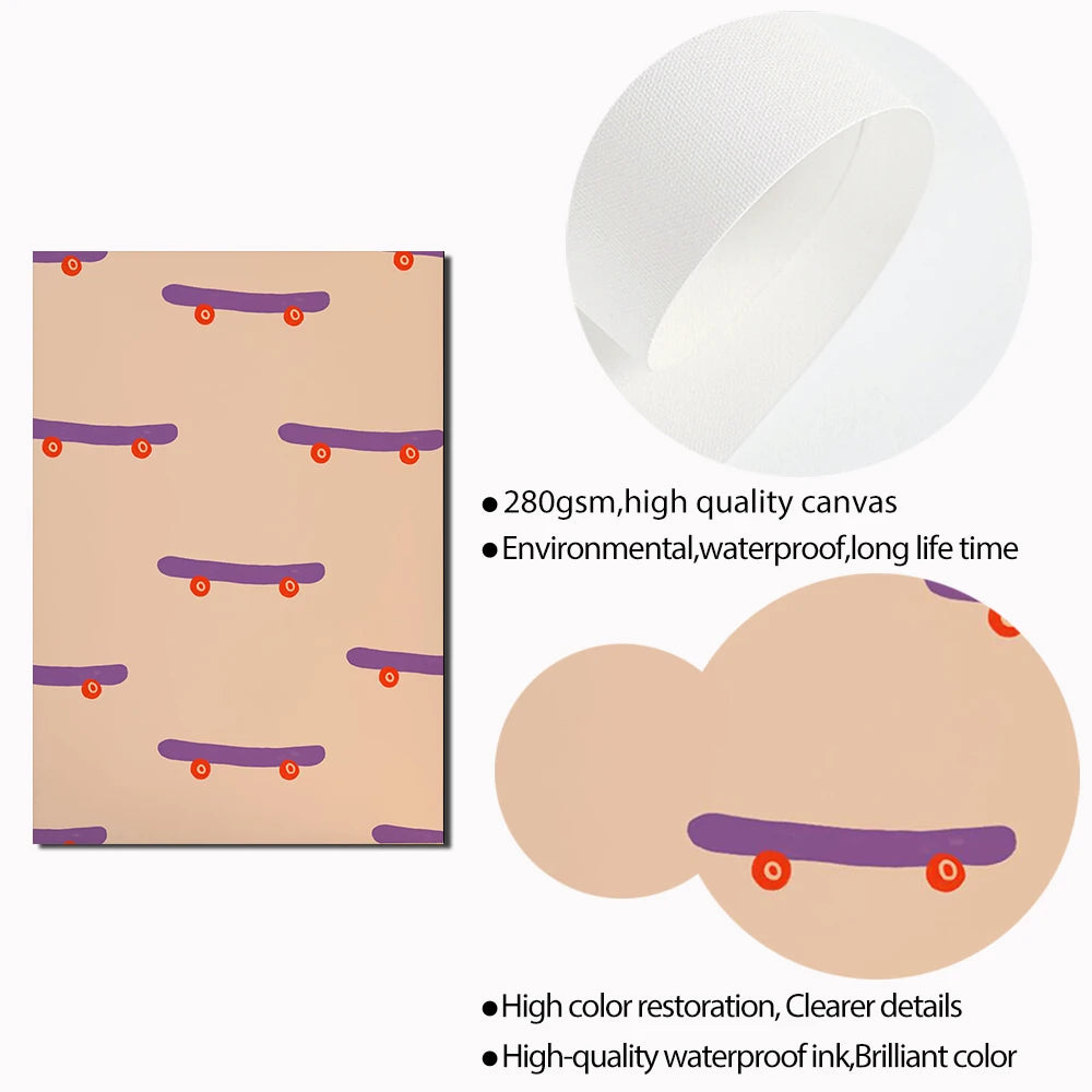 Fashion Dog Lion Leopard Surfer Seagull Poster Animal Wall Art Kids Room Decor Boho Nursery Print Safari Montessori Illustration | 4