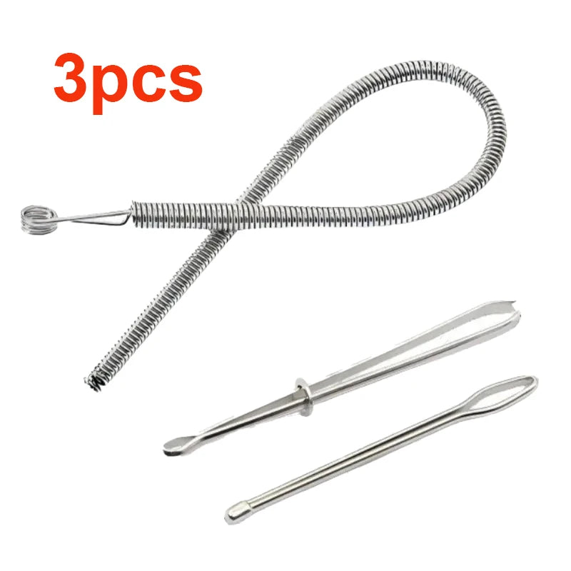 Bendable Spring Drawstring Threader Clip Pants Hoodies Elastic Band Lace Cord Flexible Drawstring Thread DIY Sewing Accessories | Color:3PCS