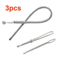 Bendable Spring Drawstring Threader Clip Pants Hoodies Elastic Band Lace Cord Flexible Drawstring Thread DIY Sewing Accessories | Color:3PCS