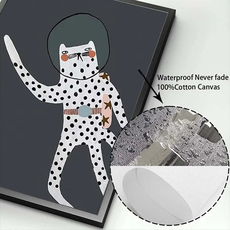 New Boho Cartoon Rabbit Mouse Goose Nurser Art Canvas Painting Nordic Retro Poster and Prints Wall Picture Baby Kids Room Decor | 5