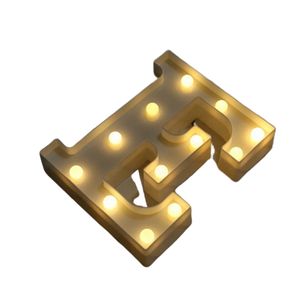 Luminous Number Lamp Alphabet Letter LED Lights Birthday Valentine's Day Wedding Party Decor 0-9 Digital A-Z Letters Night Light | Color:E